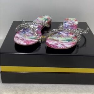 Christian Louboutin Pink and Silver Sandals